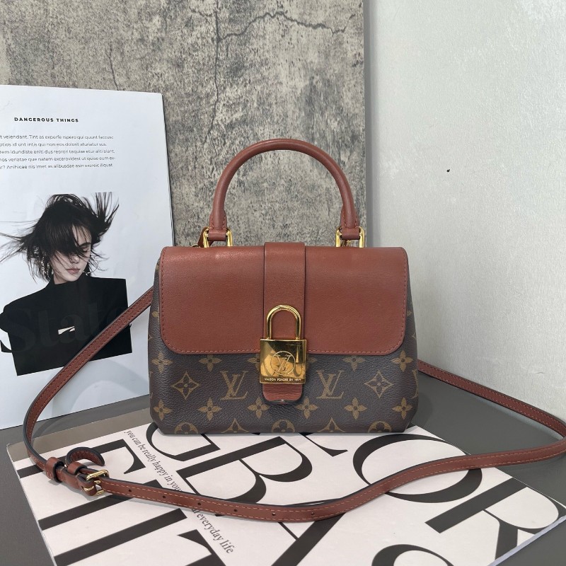 LV Locky BB 焦糖色 鎖頭包 手提包 斜背包-0