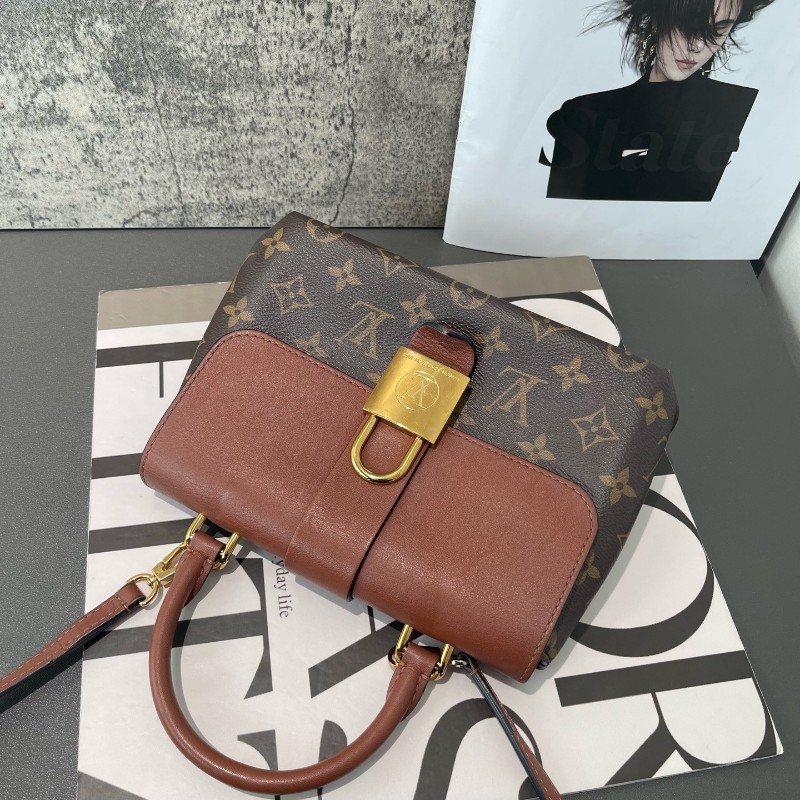 LV Locky BB 焦糖色 鎖頭包 手提包 斜背包-2