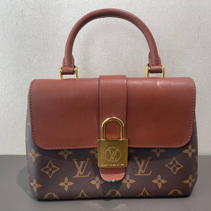 LV Locky BB 焦糖色 鎖頭包 手提包 斜背包-6