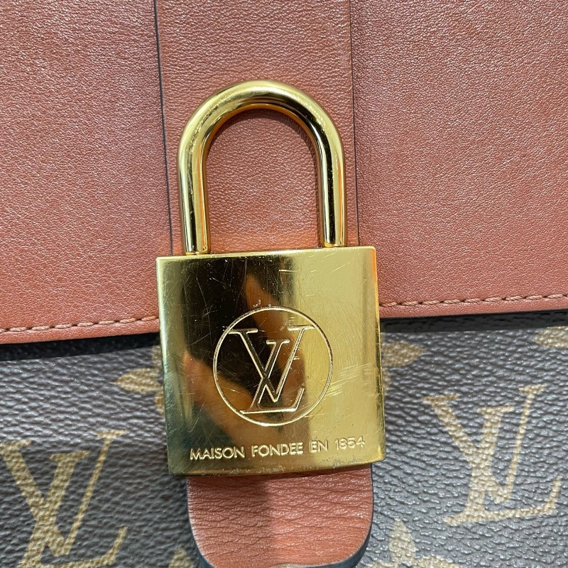 LV Locky BB 焦糖色 鎖頭包 手提包 斜背包-26