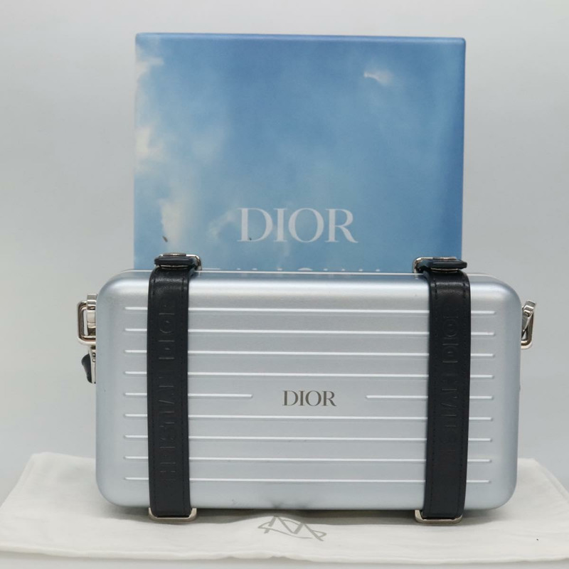 【日本直送】Christian Dior × RIMOWA 個人手拿包 鋁合金 淺藍色 正品 BA4539-11