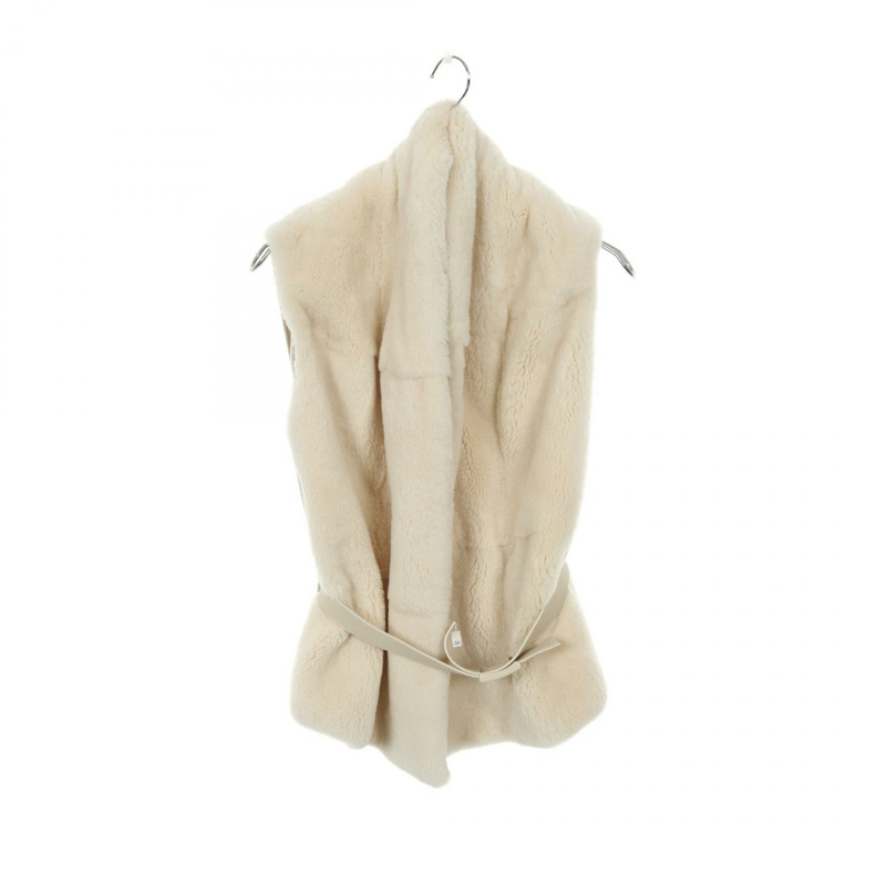 HERMES Gillet Best - 羊絨 Nutria 毛皮米色二手女士-0