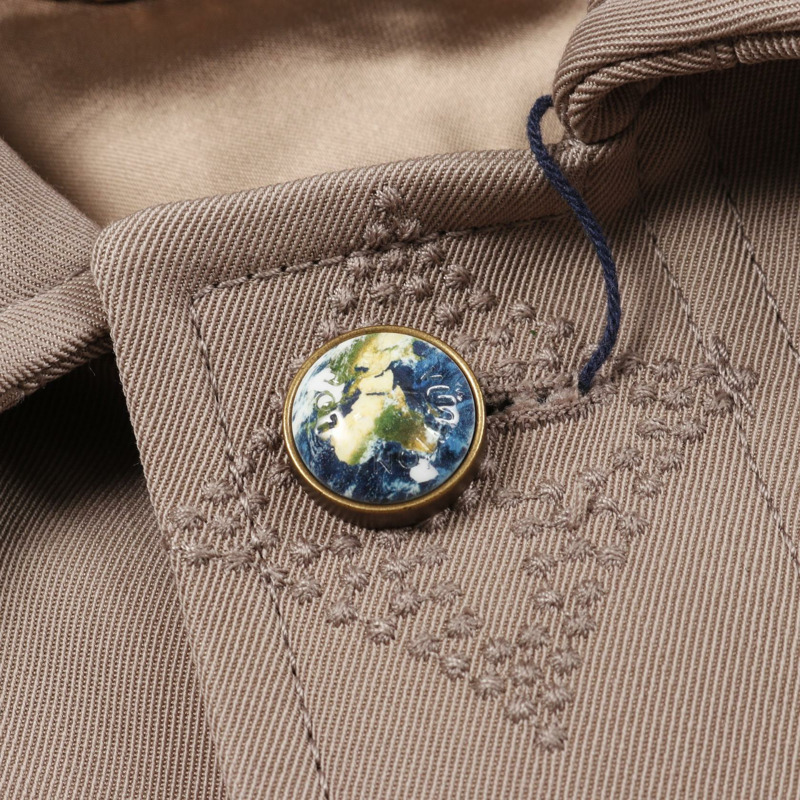 LOUIS VUITTON 字母刺繡 Dandy 雨衣 羊毛棉 米色 男款 #44-7