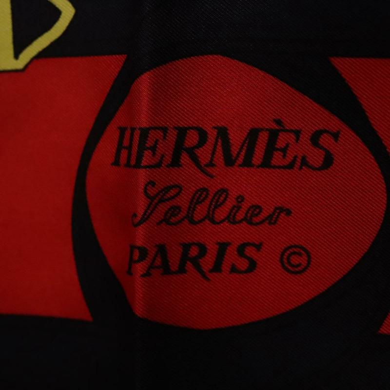 【日本直送】HERMES Carre 90 圍巾「EPERON D'OR」絲綢海軍藍正品 BA5055-13