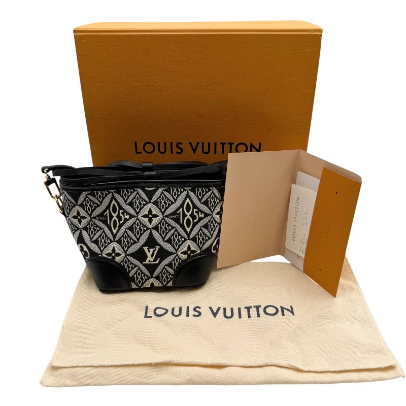 【美收精品】LV 黑色1854刺繡水桶包 B-794【隔月月中將轉賣至日本 上架期限30天】-13