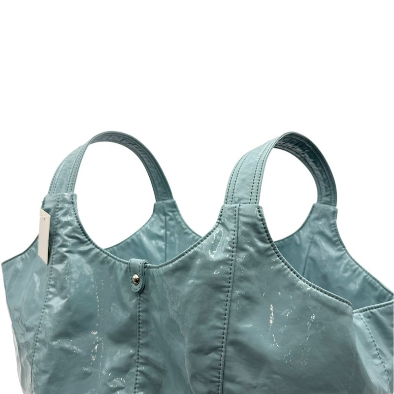 【美收精品】Agnès B. 藍綠色漆皮手提包 B-795【隔月月中將轉賣至日本 上架期限30天】-9