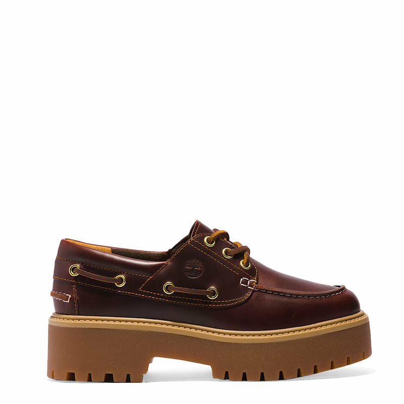 Timberland - Scarpa da barca con Plateau Stone Street Rootbeer - TB0A2QDM - ROOTBEER | size: 7.5-0