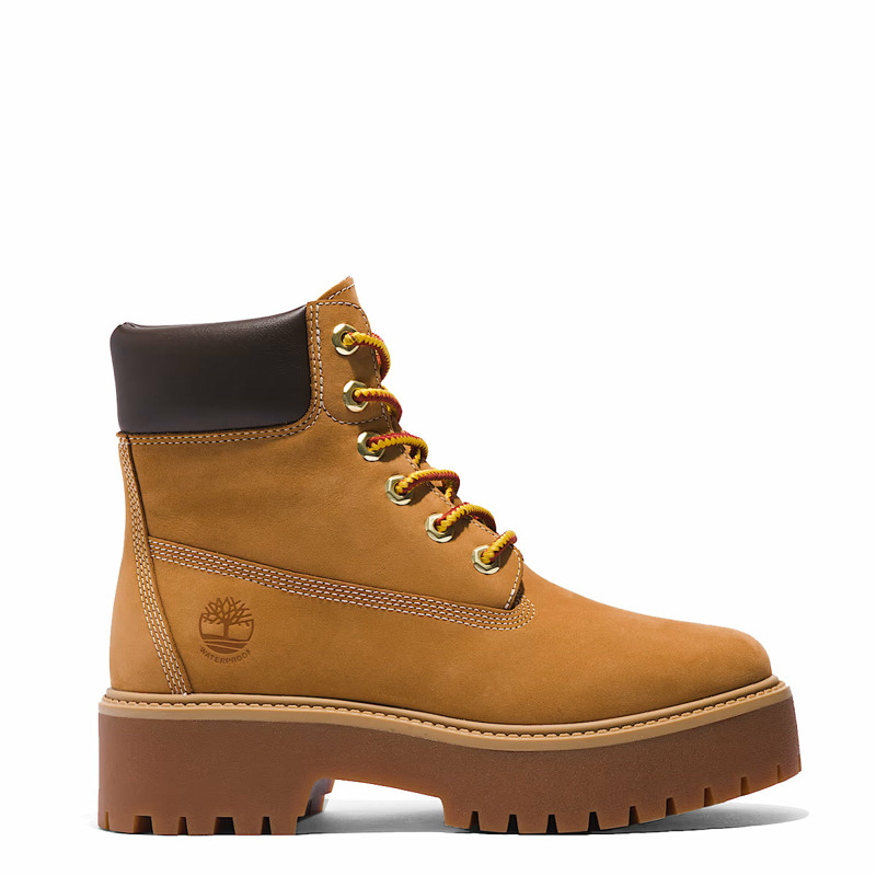 Timberland - Stivale Donna Premium con Plateau Stone Street 6-Inch Wheat - TB1A5RJD - WHEAT | size: 7-0