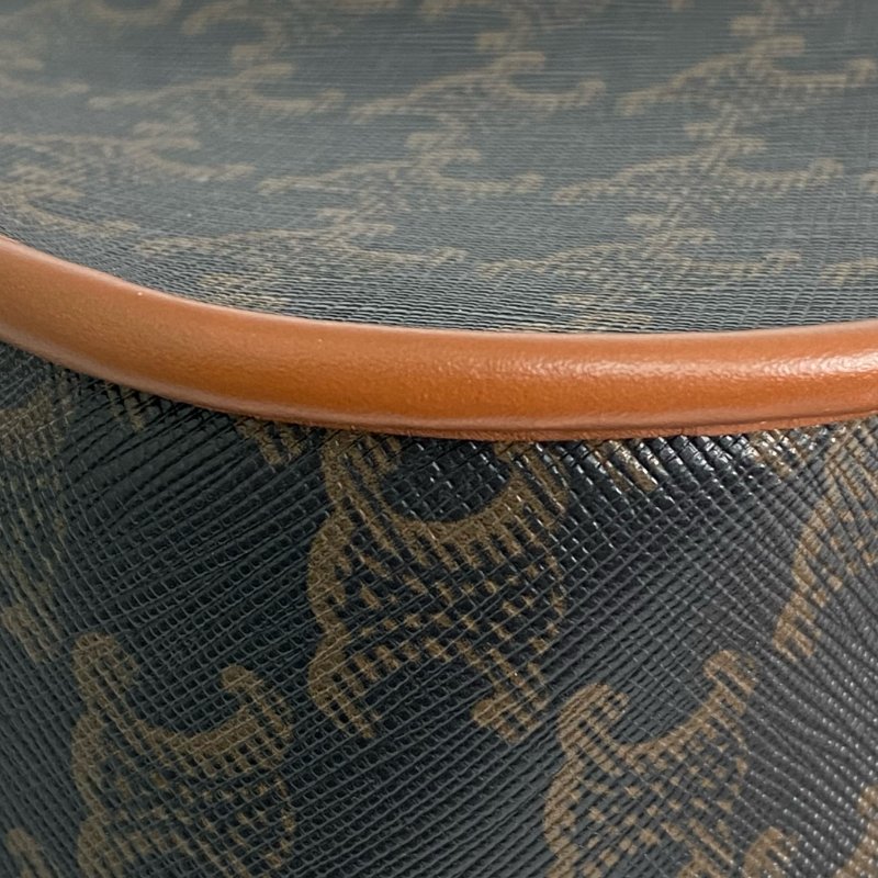 △ Celine 思琳 Brown Coated Canvas Medium Folco Triomphe Shoulder Bag 啡色塗層帆布肩背袋 - 257017207-6