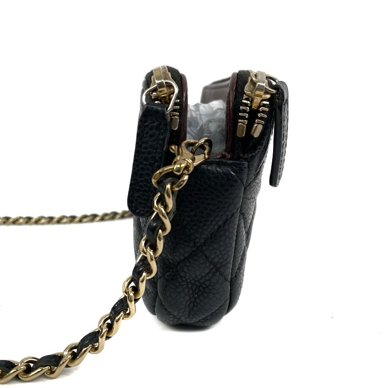 △ Chanel 香奈兒 Navy Caviar Skin Gold-Tone Metal Chain Crossbody Bag No.25 深藍色魚子醬皮金色金屬鎖鏈斜挎袋No.25 - 257008401-4