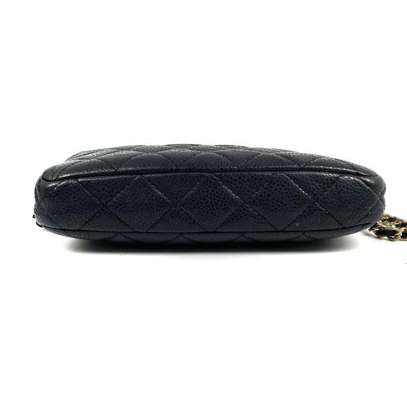 △ Chanel 香奈兒 Navy Caviar Skin Gold-Tone Metal Chain Crossbody Bag No.25 深藍色魚子醬皮金色金屬鎖鏈斜挎袋No.25 - 257008401-5