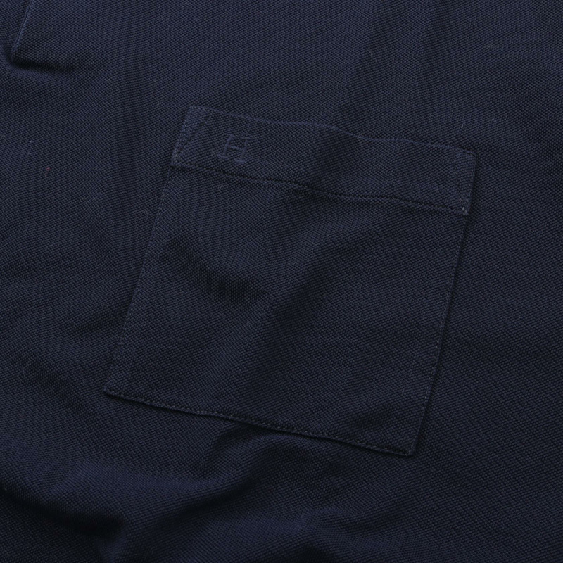 HERMES Polo 衫 XL 號短袖套頭衫棉質海軍藍男式-3