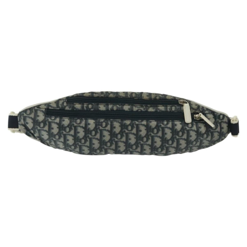 【日本直送】Christian Dior Trotter 帆布腰包 尼龍 海軍藍 銀色 正品 gh518-1