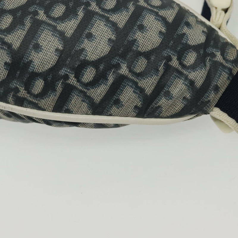 【日本直送】Christian Dior Trotter 帆布腰包 尼龍 海軍藍 銀色 正品 gh518-15