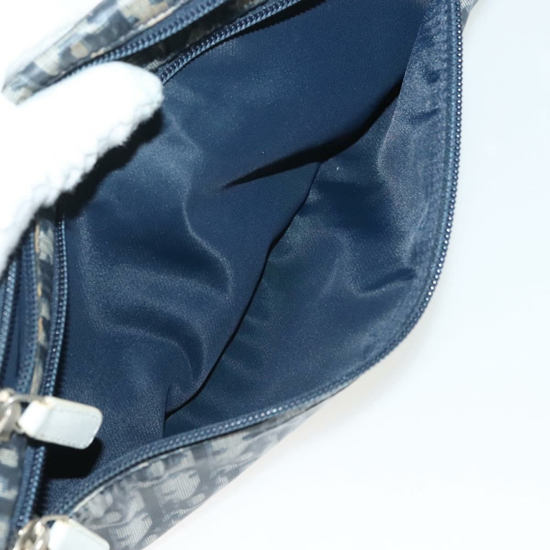 【日本直送】Christian Dior Trotter 帆布腰包 尼龍 海軍藍 銀色 正品 gh518-20