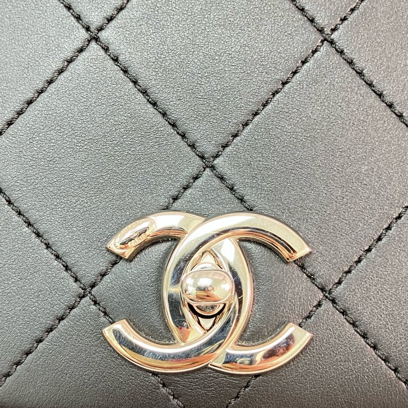 △ Chanel 香奈兒 Black Lambskin Silver Tone Metal 2 Way Bag A93696 No.23 黑色小羊皮銀色金屬兩用袋No.23 - 257017668-13