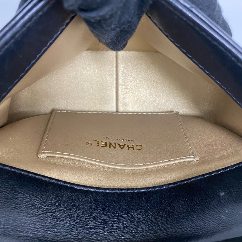 △ Chanel 香奈兒 Black Lambskin Gold Tone Metal Faux Pearl Chain Shoulder Bag AS4986 黑色小羊皮金色金屬仿珍珠鏈條肩背袋 AS4986 -257017886-18