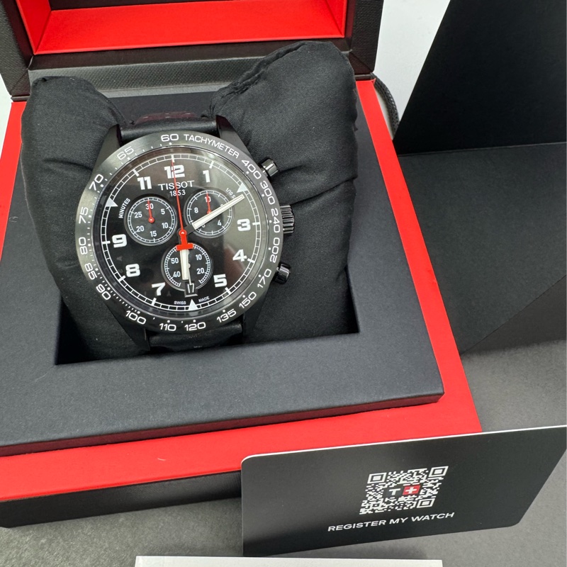 TISSOT PRS516 石英 錶 瑞士錶 賽車錶 三眼 計時-0