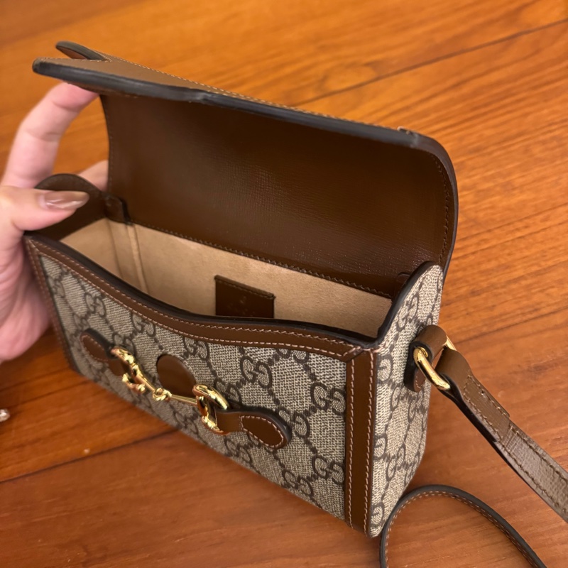 Gucci1955馬銜釦mini斜背包-17