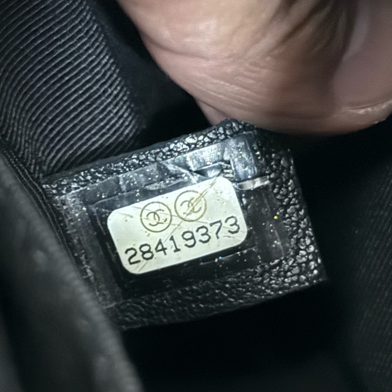 Chanel 黑色小羊皮鏈條相機包-12