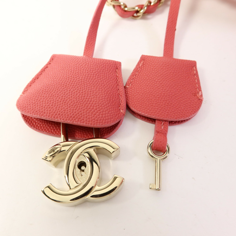CHANEL 牛皮皮革Vanity Case金扣手挽肩背兩用袋-12