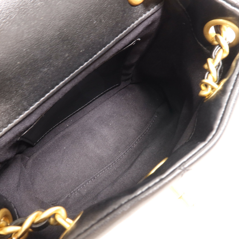 CHANEL 牛皮皮革Backpack金扣鏈帶背包-4
