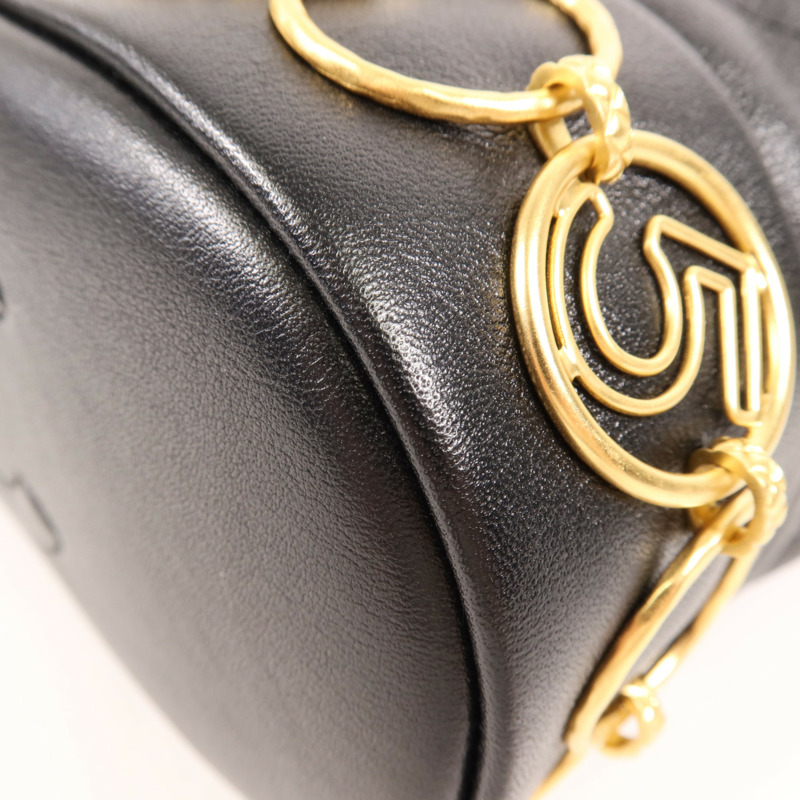 CHANEL 牛皮皮革Backpack金扣鏈帶背包-10