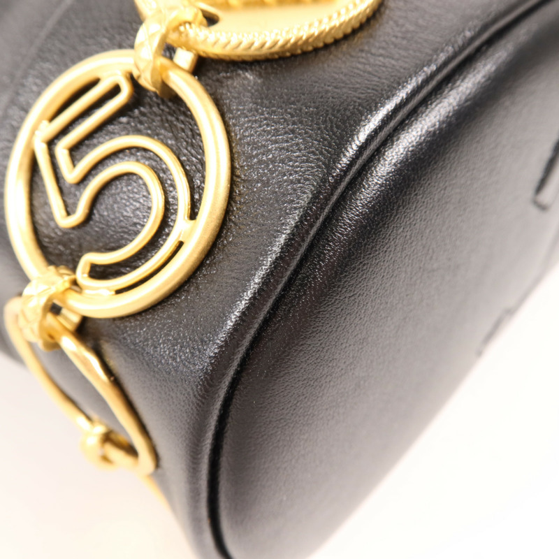 CHANEL 牛皮皮革Backpack金扣鏈帶背包-11