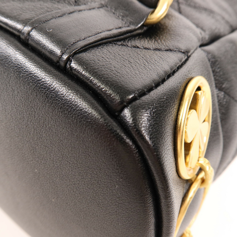 CHANEL 牛皮皮革Backpack金扣鏈帶背包-12