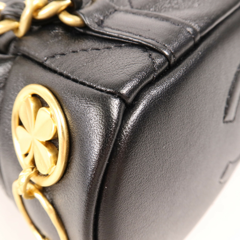 CHANEL 牛皮皮革Backpack金扣鏈帶背包-13