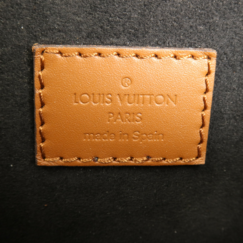 LOUIS VUITTON Monogram/Monogram Reverse Dauphine MM金扣手挽肩背兩用袋棕色-5