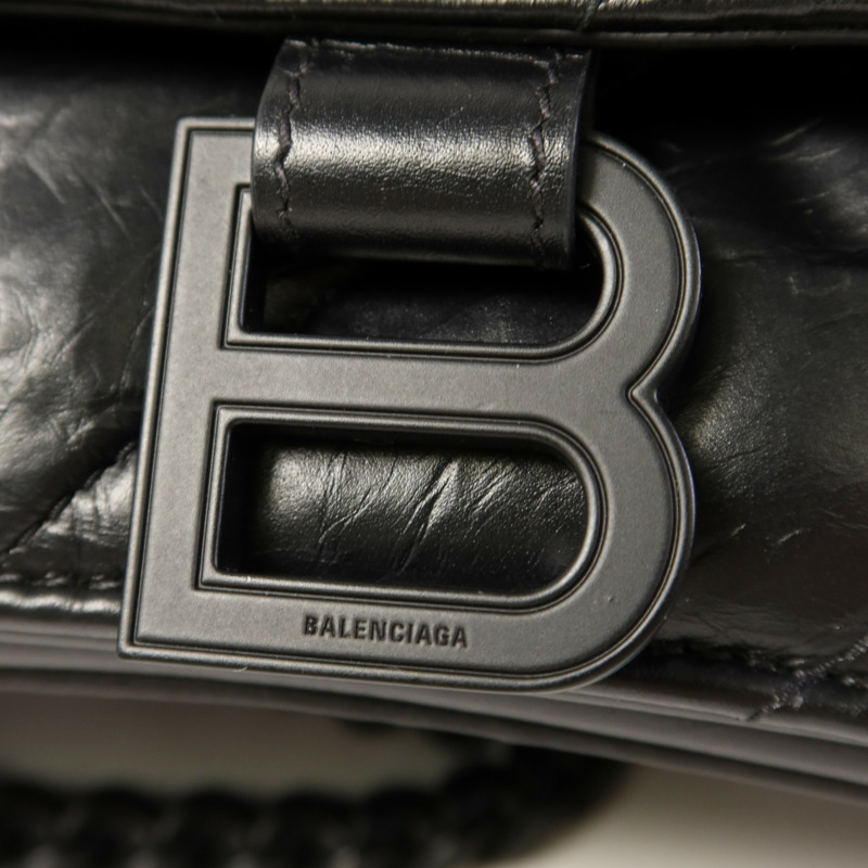 BALENCIAGA 牛皮皮革Crush Chain Bag Medium肩背袋-11