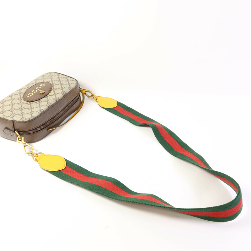 GUCCI 塗層帆布GG Supreme Messenger金扣肩背袋-7