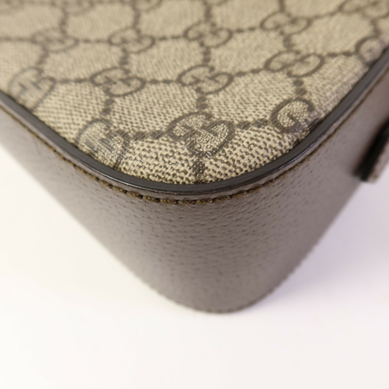 GUCCI 塗層帆布GG Supreme Messenger金扣肩背袋-12