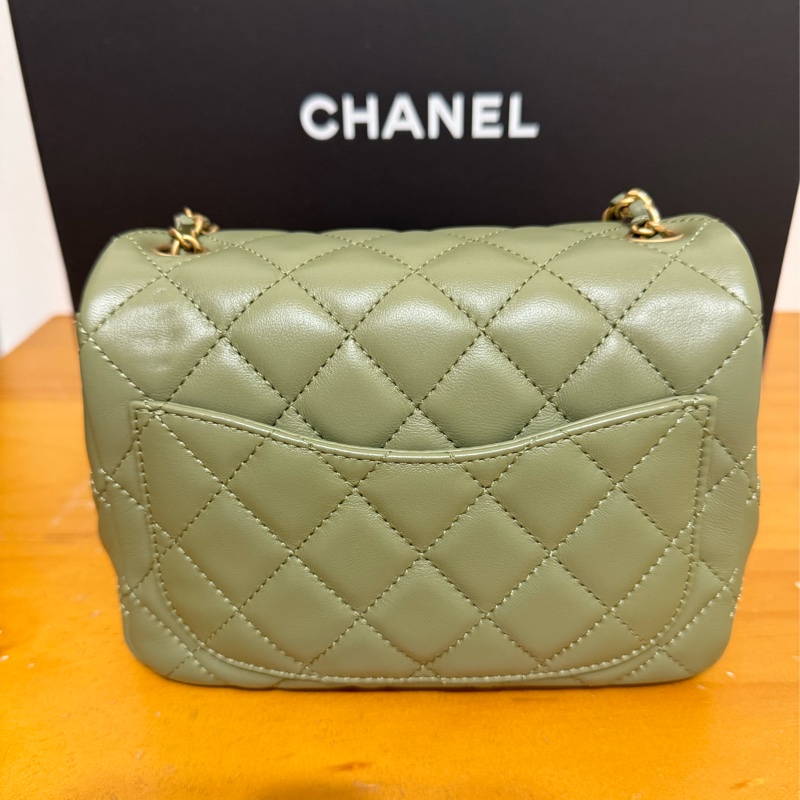 Chanel古巴綠金球方胖子 芯片款-3