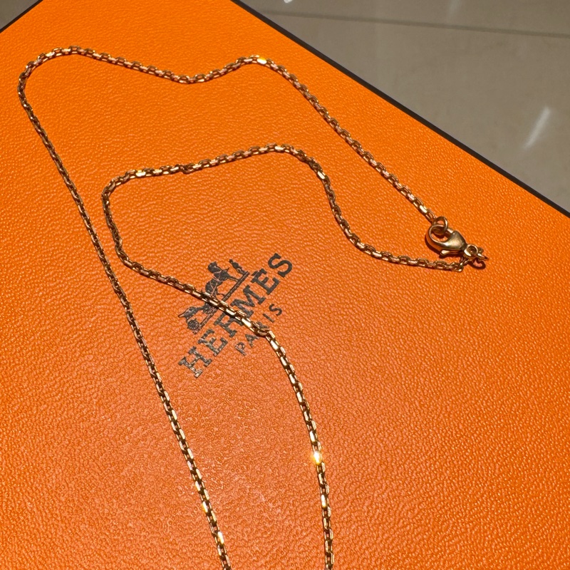 Hermes黑色玫瑰金H pop項鍊-6