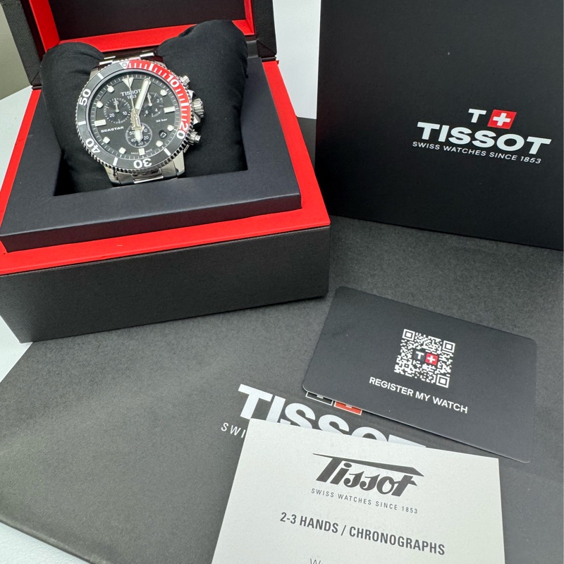TISSOT 潛水錶 防水300m 瑞士錶 計時碼錶 seastar 1000-0