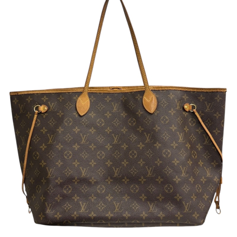 LOUIS VUITTON 路易威登 M40157 NEVERFULL GM 托特包 PVC帆布 老花 棕色 金釦-0