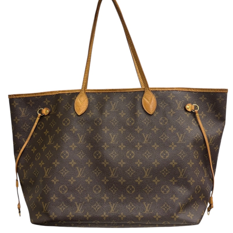 LOUIS VUITTON 路易威登 M40157 NEVERFULL GM 托特包 PVC帆布 老花 棕色 金釦-1