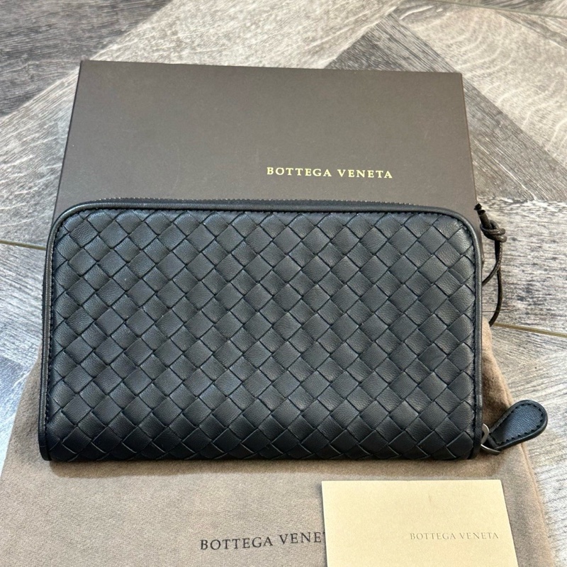 BV 全皮編織拉鍊款大錢包 手包 加厚款 尺寸約21*3.5*12cm 附件：塵袋 盒子-1