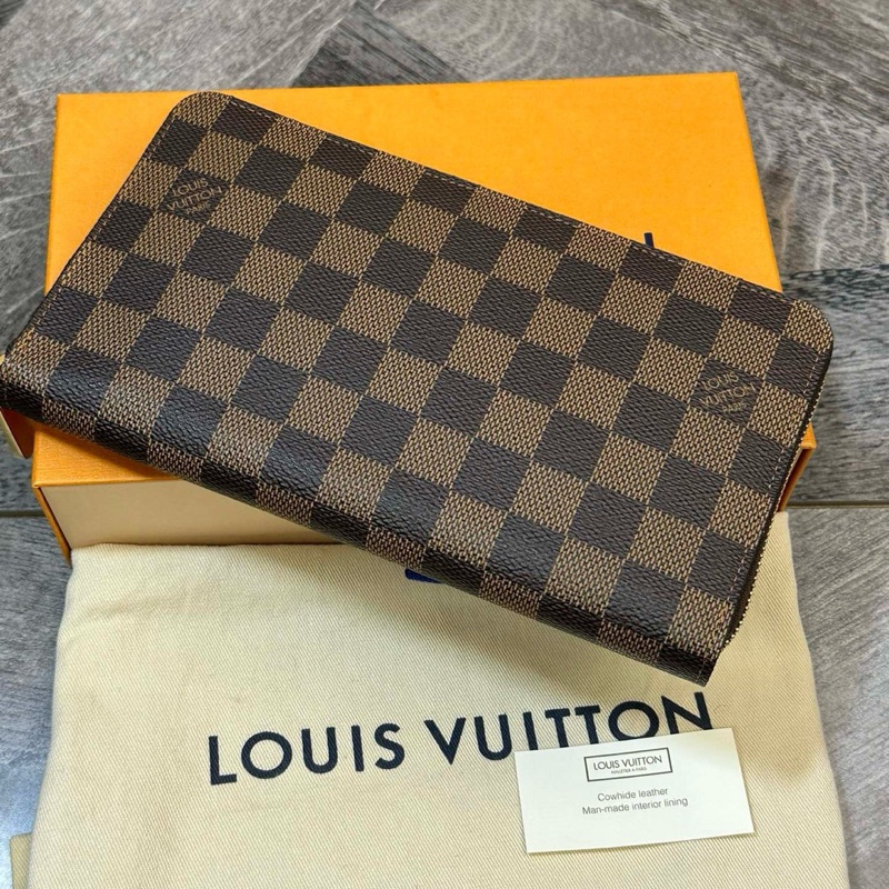 LV Zippy系列 棕棋盤格 長款拉鍊錢包 尺寸約21*12cm-5