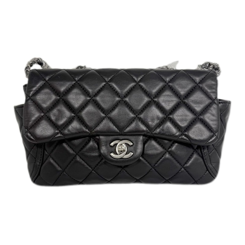 [2488]香奈兒Chanel CF 黑色(羊皮) 中號-0