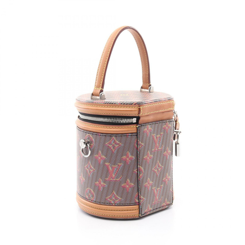 路易威登 Cannes 兩用手提包 M55457 Monogram LV pop 粉紅色棕色 二手 LV-1