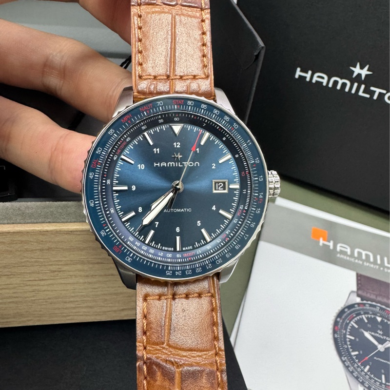 Hamilton 瑞士錶 空軍錶 飛行錶 機械錶 converter 卡其系列-5