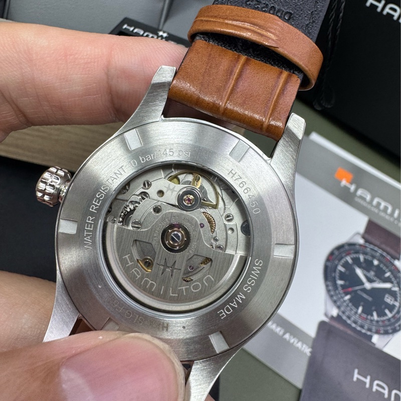 Hamilton 瑞士錶 空軍錶 飛行錶 機械錶 converter 卡其系列-6