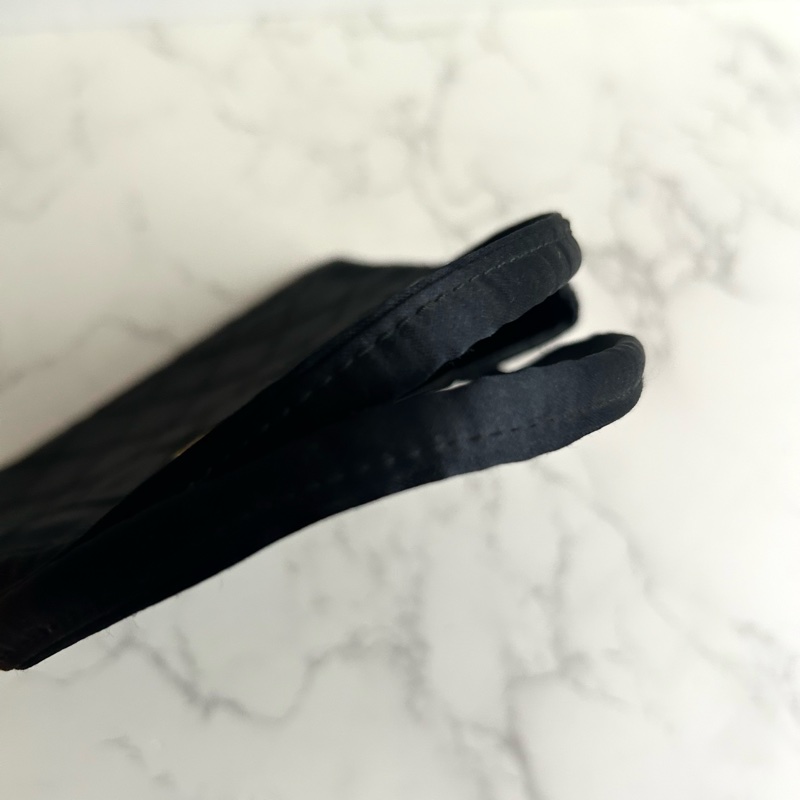 【LA LUNE】絕版中古包 Chanel 黑色格紋水鑽托特包 古董包 復古包 古著包-6