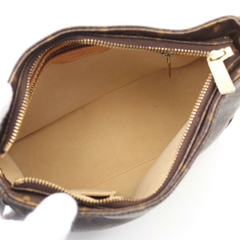 LOUIS VUITTON Looping MM 單肩包 M51146 Monogram 皮革 棕色 二手-2