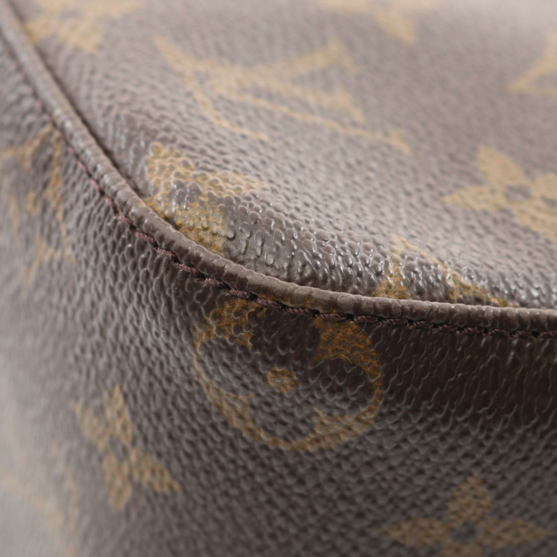 LOUIS VUITTON Looping MM 單肩包 M51146 Monogram 皮革 棕色 二手-5