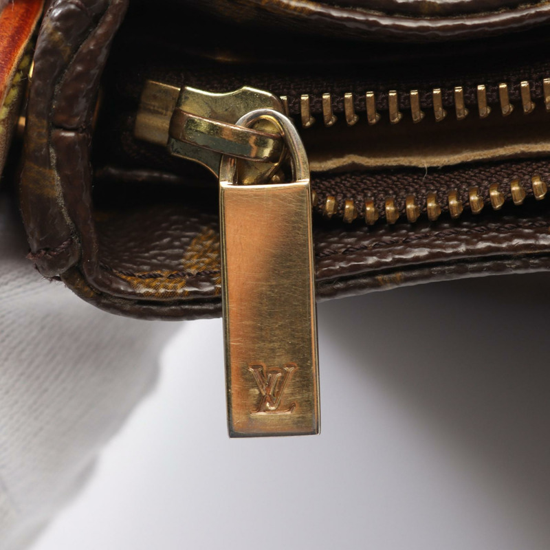 LOUIS VUITTON Looping MM 單肩包 M51146 Monogram 皮革 棕色 二手-9