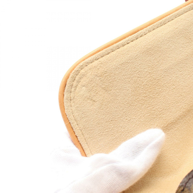 LOUIS VUITTON Hudson PM 單肩包 M40027 Monogram 帆布皮革棕色二手-5